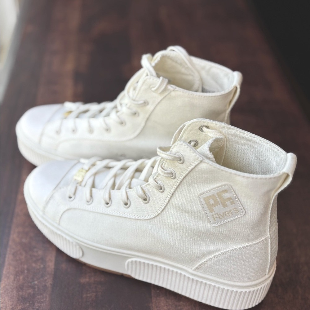PF Flyers - Allston Hi Top Platform Canvas Sneakers - Picture 6 of 13